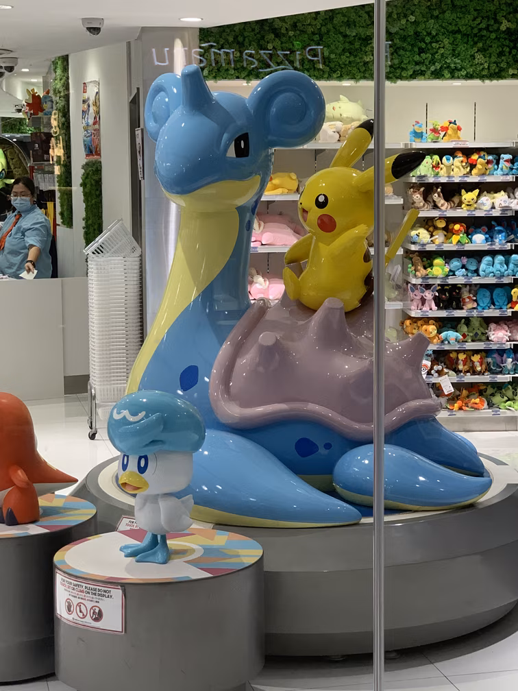 Pokemon center Lapras statue